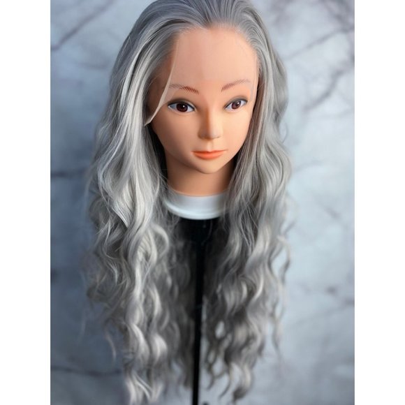 Gray Wig Kinky Curly Wigs - Picture 7 of 7